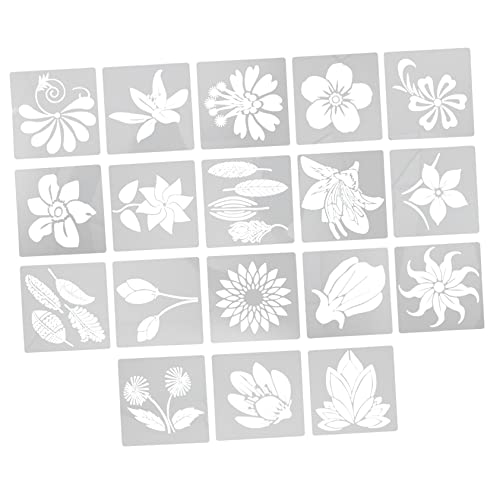 18 Stück Teiliges Wiederverwendbare Malvorlagen für Erwachsene Blumenmuster Schablonen für Diy Kunstprojekte Scrapbooking Wandgestaltung und Schulprojekte 18 Stück Teiliges Wiederverwendbare Malvorlagen für Erwachsene Blumenmuster Schablonen für Diy Kunstprojekte Scrapbooking Wandgestaltung und Schulprojekte von Uonlytech