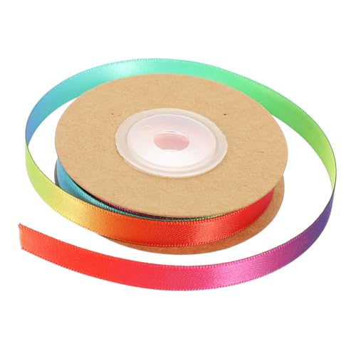 1Rolle Gradient Rainbow Ribbon Dekoratives Geschenkband für DIY Projekte mit Doppelseitigem Druck für Geschenktüten und Partydekoration von Uonlytech