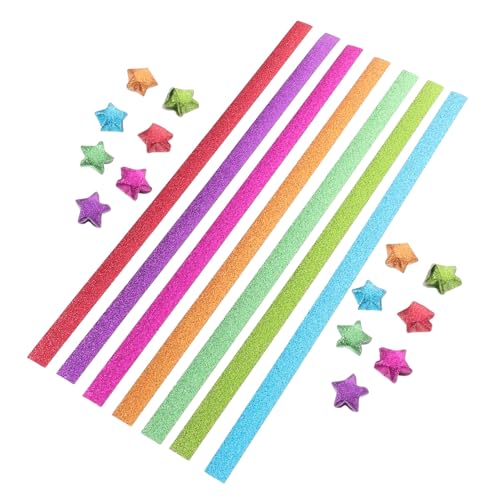 1Satz DIY Glitzer Origami Papier Stern Papierstreifen für Bastelideen Weihnachtsdekoration und Tragbares Bastelset für Familie 1Satz DIY Glitzer Origami Papier Stern Papierstreifen für Bastelideen Weihnachtsdekoration und Tragbares Bastelset für Familie von Uonlytech