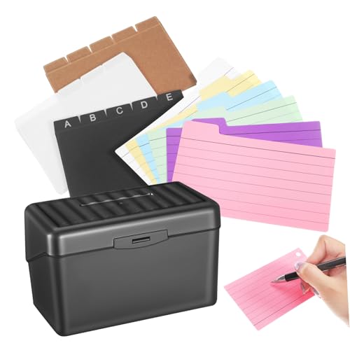 1Satz Gefütterte Notizkarten Doppelseitig Aufbewahrungsbox und Ringen für Effektives Lernen und Notizen im Klassenzimmer von Uonlytech