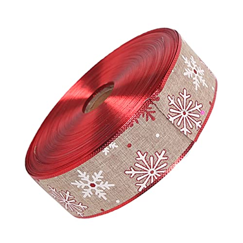 1Stück Weihnachtliches Geschenkband Rotes Woven Dekoband für Bastelarbeiten und Geschenkverpackungen Strapazierfähig und Vielseitig für Festliche Anlässe von Uonlytech
