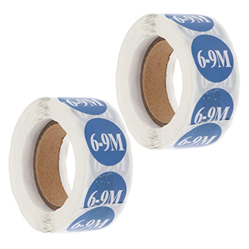 2 Rollen Kleidung Größenschild Aufkleber Selbstklebende für Stickern pro Einfach zu Handhaben für Glatte Oberflächen Professionelles Design von Uonlytech