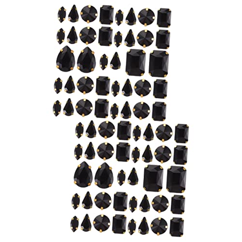 2 Sätze Kristall Claw Strasssteine Dekorative Kleine Rhinestones Für Diy Bekleidung Und Handwerk Zum Aufnähen Und Verzieren Von Accessoires 50 Stück * 2 von Uonlytech