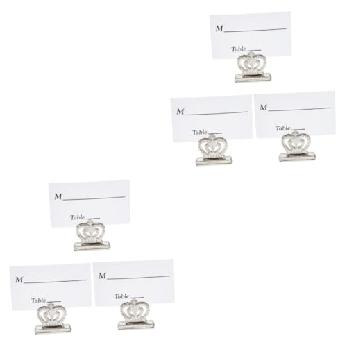 2 Sätze Krone Tischkartenhalter Elegante Fotoclips Für Hochzeiten Und Partys Stabiler Kartenhalter Für Tischdekoration Langlebig Und Vielseitig Einsetzbar Für 3 Stücke * 2 von Uonlytech