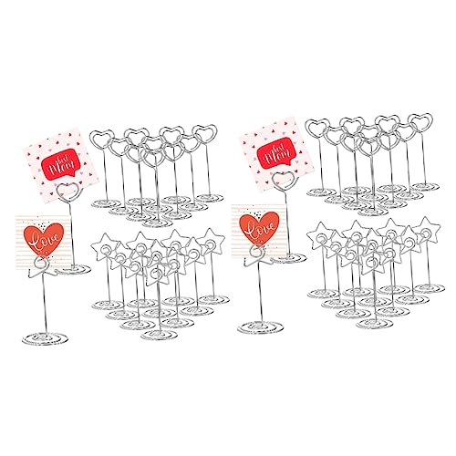 2 Sätze Sternförmige Kartenhalter Für Hochzeiten Partys Und Veranstaltungen Tischkartenständer Und Menüclips Für Dekoration Und Organisation 20 Stück * 2 von Uonlytech