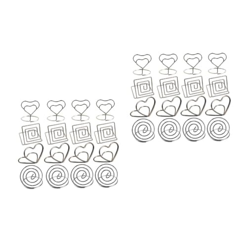 2 Sätze Teiliges Mini Tischkartenhalter Und Rechteckform Metall Klips Für Hochzeiten Partys Bürodekoration Und Menüs Retro Foto Clip Für Tischnummern Und Karten 20 Stück * 2 von Uonlytech