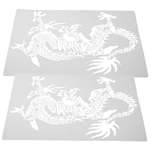 2 Stück Drachen Malschablonen für Wiederverwendbare Schablonen für DIY Malprojekte Werkzeug für Graffiti Holzmalerei und Fantasievolles Gestalten 2 Stück Drachen Malschablonen für Wiederverwendbare Schablonen für DIY Malprojekte Werkzeug für Graffiti Holzmalerei und Fantasievolles Gestalten von Uonlytech