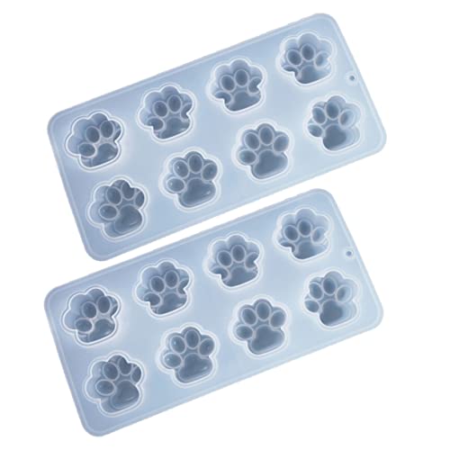 2 Stück Silikonformen Katzenpfote Gießform für Diy Epoxidharz Bastelarbeiten Flexible und Langlebige Silikonmoulds für Handarbeiten und Schmuckherstellung von Uonlytech