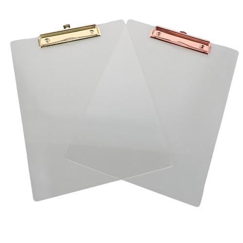 2 Stück Stabiler Clip für Dokumente Multifunktionale Schreibunterlage für Büro Schule und Leicht und Tragbar für Organisation und Produktivität von Uonlytech