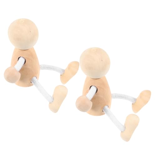 2 Stück Unbemalte Holz Peg Puppen für Diy Holzfiguren zum Bemalen und Gestalten Pädagogisches für Bastelprojekte 2 Stück Unbemalte Holz Peg Puppen für Diy Holzfiguren zum Bemalen und Gestalten Pädagogisches für Bastelprojekte von Uonlytech
