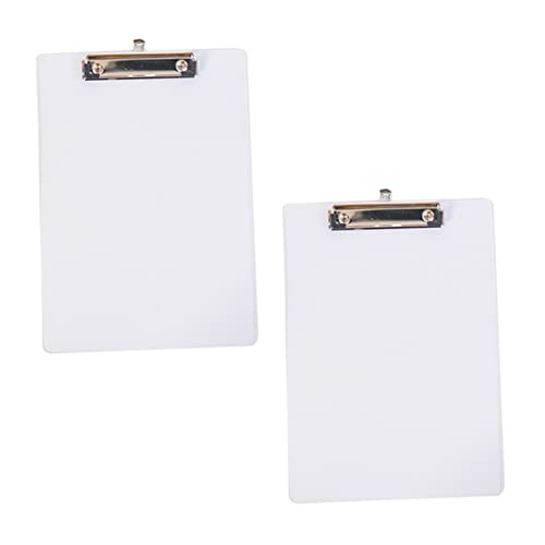 2 Stücke Transparente Klemmbretter für Schule und Büro Portable Clipboards mit Ecken für Geschäftsmeetings Leicht und Praktisch von Uonlytech
