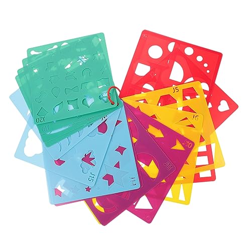 20 Blatt Wiederverwendbare und Zeichenschablonen für Diy Bastelprojekte Geometrische Muster Schablonen für Erwachsene für Malerei und Dekoration von Uonlytech