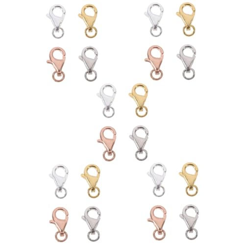 20 Sätze Lobster Clasps für Diy Schmuckherstellung Handgemachte Materialien Weißgold und Roségold Karabiner und Sprungringe für Armbänder 20 Sätze Lobster Clasps für Diy Schmuckherstellung Handgemachte Materialien Weißgold und Roségold Karabiner und Sprungringe für Armbänder von Uonlytech