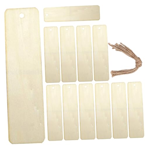 20 Stck. Diy Holz Lesezeichen Unbehandelt Rechteckige Holz Blanko Lesezeichen mit Seil für Bastelprojekte und Dekoration 20 Stck. Diy Holz Lesezeichen Unbehandelt Rechteckige Holz Blanko Lesezeichen mit Seil für Bastelprojekte und Dekoration von Uonlytech