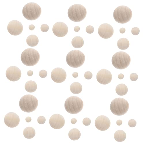 200 Stück Holzperlen Unlackierte Runde Holzkugeln ohne Bohrung für Diy Bastelprojekte für Dekoration Schmuckherstellung und Bastelbedarf von Uonlytech