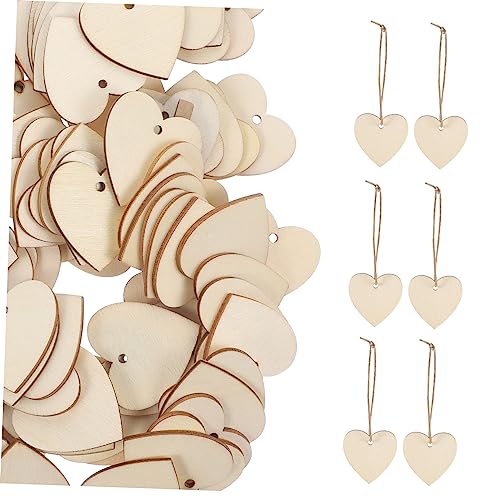 200Stücke Holzherzen Unvollendete Holzscheiben für DIY Bastelprojekte zur Valentinstagsdekoration für Handwerksprojekte und Personalisierte von Uonlytech