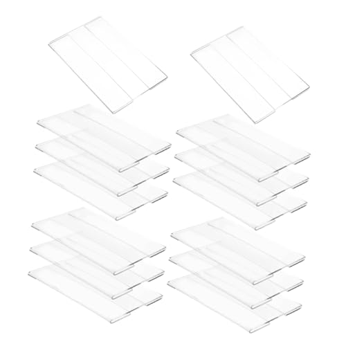 20Stücke Acryl Preisschildhalter Transparenter Regaletikettenhalter für Supermärkte Platzsparendes Design Langlebig und Vielseitig Einsetzbar Einfache von Uonlytech