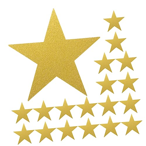 20Stücke Glitzernde Pentagrammausschnitte Papier Handgefertigte Dekoration für Klassenzimmer Pinnwände und Partys für Bastelprojekte von Uonlytech