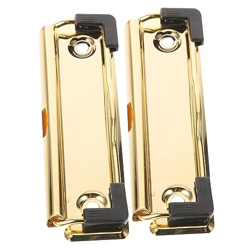 2Stücke Robuste Klemmbrett Clips aus Metall für Büro und Schule Starke Hartfaserplatten Clips für Organisation von Dokumenten und Projekten von Uonlytech