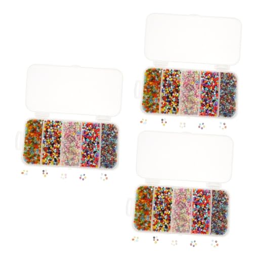 3 Boxen Tiny Glasperlen Mischfarben Diy Schmuck Bastelmaterial für Armbänder Projekte und Designs 3 Boxen Tiny Glasperlen Mischfarben Diy Schmuck Bastelmaterial für Armbänder Projekte und Designs von Uonlytech