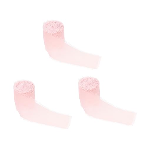 3 Rollen Diy Fransenbänder für Hochzeitssträuße Dekorative Chiffonbänder für Party und Bastelbedarf Yards pro Elegant und Vielseitig Einsetzbar von Uonlytech