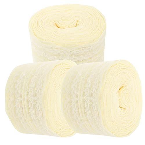 3 Rollen Spitzenband Breit Dekoratives Spitzenborte für Diy Handwerk Kleidung und Hochzeitsdeko pro Vielseitig Einsetzbar 3 Rollen Spitzenband Breit Dekoratives Spitzenborte für Diy Handwerk Kleidung und Hochzeitsdeko pro Vielseitig Einsetzbar von Uonlytech
