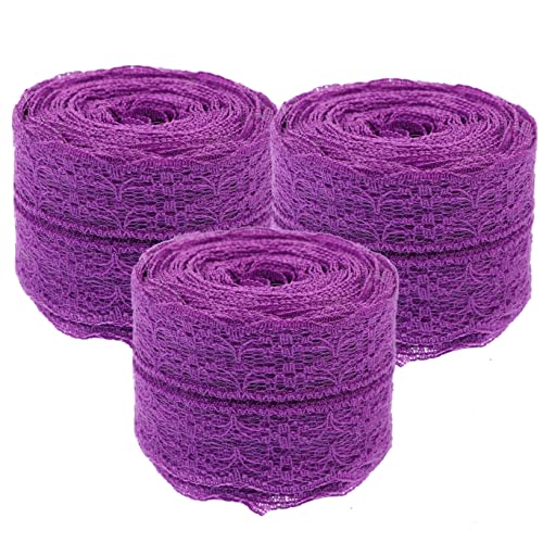 3 Rollen Spitzenband Dekoration für Kleidung Diy Bastelprojekte und Festdekoration Leuchtendes 3 Rollen Spitzenband Dekoration für Kleidung Diy Bastelprojekte und Festdekoration Leuchtendes von Uonlytech