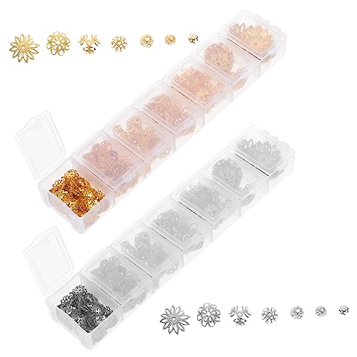 3 Sätze Blumenperlenkappen Diy Schmuck Zubehör Für Armbänder Und Ohrringe Glänzende Und Einfache Farben Für Bastelprojekte Perlenkappen Für Individuellen Schmuck 2boxen*3 von Uonlytech