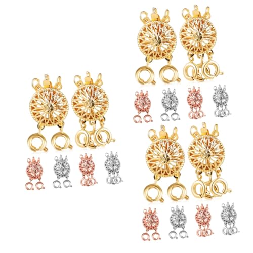 3 Sätze Teiliges Halskettenverschluss Mit Design Strang Schichtseparatoren Für Armbänder Und Diy Schmuckherstellung Und Roségold 6 Stücke * 3 von Uonlytech