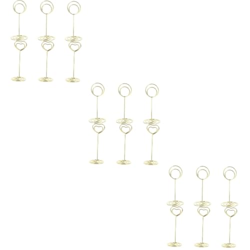 3 Sätze Tischkartenhalter Aus Dekorative Fotohalter Für Hochzeiten Partys Und Stabiler Stand Für Tischnummern Menükarten Und Notizen Design 6 Stück * 3 von Uonlytech