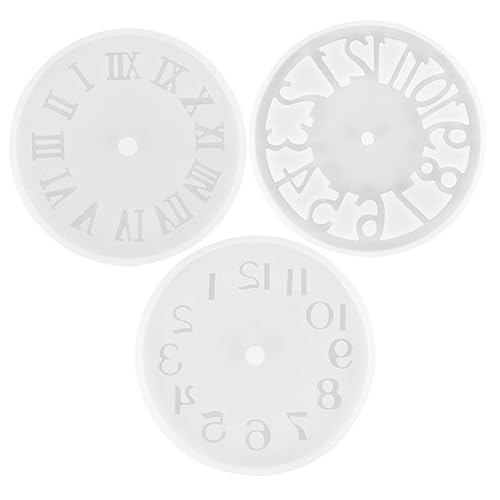 3 Stück Diy Uhr Silikonform Teiliges Gießformen für Uhrplatten Langlebig und Wiederverwendbar für Diy Bastelprojekte und Heimdekoration Einfach zu Handhaben Reinigen 3 Stück Diy Uhr Silikonform Teiliges Gießformen für Uhrplatten Langlebig und Wiederverwendbar für Diy Bastelprojekte und Heimdekoration Einfach zu Handhaben Reinigen von Uonlytech
