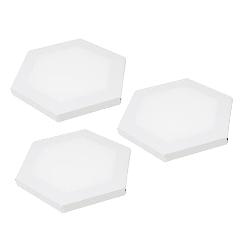 3 Stück Sechseckige Blanko Canvas mit Rahmen für Öl Aquarell Gouache Diy Malboard für Künstler 3 Stück Sechseckige Blanko Canvas mit Rahmen für Öl Aquarell Gouache Diy Malboard für Künstler von Uonlytech