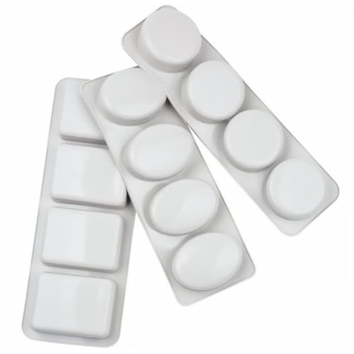 3 Stück Silikon Seifenformen für Diy Seifenherstellung Flexible und Wiederverwendbare Silikonformen Runder Quadratischer und Ovaler Form Leicht zu Reinigen 3 Stück Silikon Seifenformen für Diy Seifenherstellung Flexible und Wiederverwendbare Silikonformen Runder Quadratischer und Ovaler Form Leicht zu Reinigen von Uonlytech