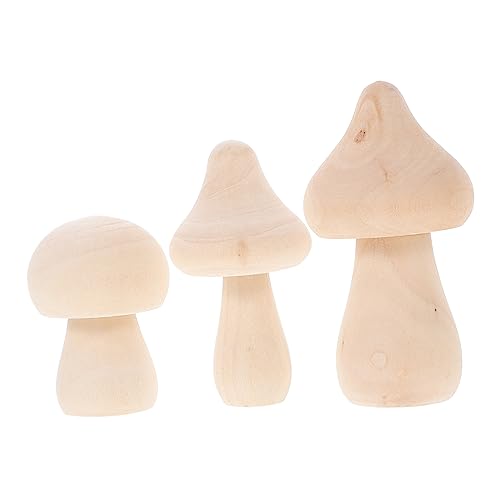 3 Stück Unbehandelte Holzpilze für Diy Projekte Holzfiguren zum Bemalen und Basteln Unlackierte für Bastelarbeiten 3 Stück Unbehandelte Holzpilze für Diy Projekte Holzfiguren zum Bemalen und Basteln Unlackierte für Bastelarbeiten von Uonlytech