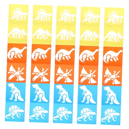 30 Stück Dinosaurier Malvorlagen Schablonen mit Verschiedenen Designs für Diy Kunstprojekte für Basteln und Dekoration 30 Stück Dinosaurier Malvorlagen Schablonen mit Verschiedenen Designs für Diy Kunstprojekte für Basteln und Dekoration von Uonlytech