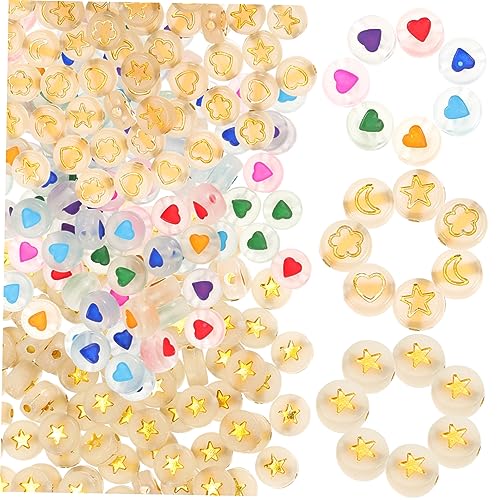 4 Sätze Acryl Leuchtperlen Diy Schmuck Bastelmaterialien Für Armbänder Und Anhänger Handarbeiten Und Einzigartige Designs 300 Stück * 4 von Uonlytech