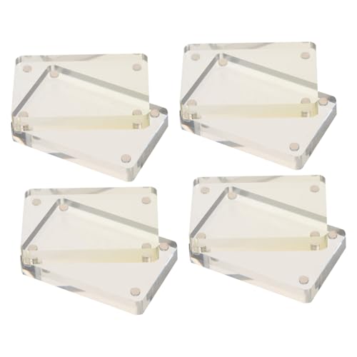 4 Stück Magnetische Kartenhalter Transparente Kartenbox für Sammelkarten Spielkarten und Postkarten Einfache Handhabung und Langlebig Home und Praktische Aufbewahrung 4 Stück Magnetische Kartenhalter Transparente Kartenbox für Sammelkarten Spielkarten und Postkarten Einfache Handhabung und Langlebig Home und Praktische Aufbewahrung von Uonlytech
