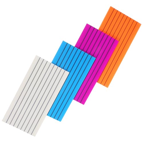 4 Stück Teiliges Farbige Haftnotizen Selbstklebende Transparente Memo Pads Beschreibbar und Repositionierbar für Schule Büro und Studium von Uonlytech