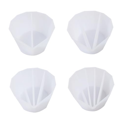 4 Stück Teiliges Mischbecher für Diy Projekte Transparente und Pigmentbehälter für Epoxidharz und Acrylfarben Leicht zu Reinigen und von Uonlytech