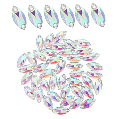 48 Stück Dekorative Glassteine: Schmucksteine für Kleidung Und Bastelarbeiten. Strasssteine mit Zwei Löchern Und Flacher Rückseite Zum Herstellen Von Kleidung, Kleidern, 48 Stück Dekorative Glassteine: Schmucksteine für Kleidung Und Bastelarbeiten. Strasssteine mit Zwei Löchern Und Flacher Rückseite Zum Herstellen Von Kleidung, Kleidern, von Uonlytech