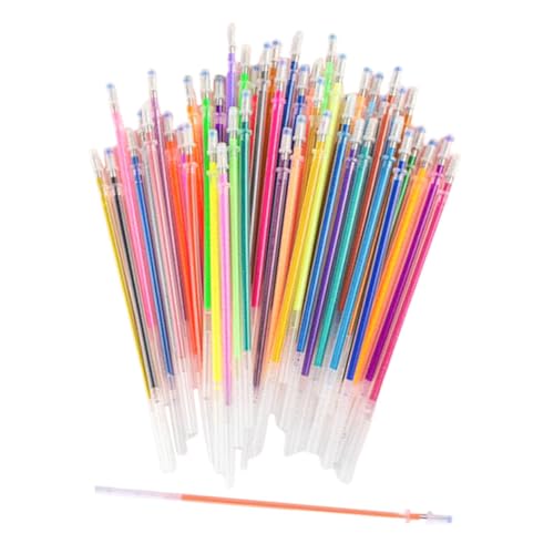 48Stücke Gelstiftminen Nachfüllungen für Büro und Schule Stiftminen Glitzer Neon Pastell und Metallic Kugelschreiber und Kreative Schreibprojekte von Uonlytech