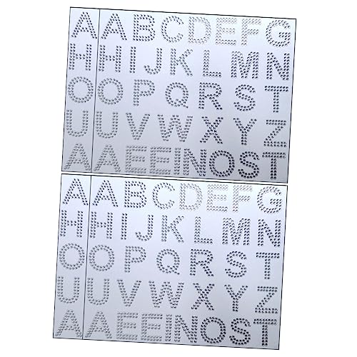 4Blätter Strassbuchstaben Aufkleber Glitzer DIY Dekoration für Kleidung und Selbstklebend Langlebig Hochwertigem Einfach Aufzubügeln 4Blätter Strassbuchstaben Aufkleber Glitzer DIY Dekoration für Kleidung und Selbstklebend Langlebig Hochwertigem Einfach Aufzubügeln von Uonlytech