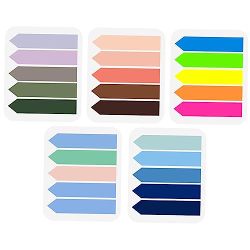 5 Packungen Haftnotizen Sticky Page Tabs für Effektive Seitenmarkierungen und Notizen im Büro Schule und Zuhause Kreative Annotationshilfen Leuchtenden von Uonlytech