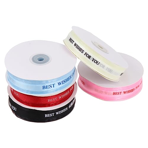 5 Rollen Dekorationsband Yards Satinband für Hochzeitsdekoration Geschenkpäckchen und Kuchen Weinrot Hellrosa Teilig 5 Rollen Dekorationsband Yards Satinband für Hochzeitsdekoration Geschenkpäckchen und Kuchen Weinrot Hellrosa Teilig von Uonlytech