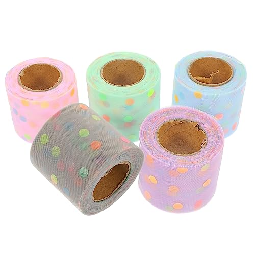 5 Rollen Diy Organza Schleifenband Farbenfrohe Spitzenbänder für Hochzeiten und Bastelarbeiten Yards Farben 5 Rollen Diy Organza Schleifenband Farbenfrohe Spitzenbänder für Hochzeiten und Bastelarbeiten Yards Farben von Uonlytech
