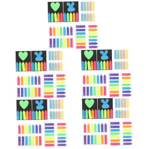 5 Sätze Haftnotizen Schreibbare Selbstklebende Index Tabs für Büro Schule mit Verschiedenen Designs für Notizen Organisation und Planung 5 Sätze Haftnotizen Schreibbare Selbstklebende Index Tabs für Büro Schule mit Verschiedenen Designs für Notizen Organisation und Planung von Uonlytech