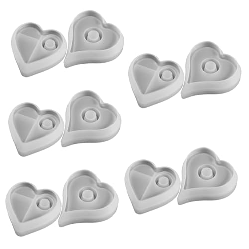 5 Sätze Herz Silikon Kerzenhalter Formen Diy Kerzenhalter Gießformen Flexiblem Silikon Kompakt Leicht Zu Reinigen Und Langlebig Für Bastelprojekte 2 Stücke * 5 von Uonlytech
