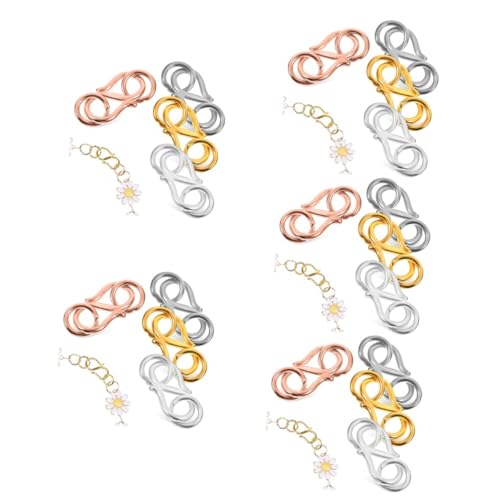 5 Sätze Schmuckverschluss S Haken Kettenverschlüsse Mit Geschlossenen Biegeringen Für Diy Und Armbänder Antiallergisch Roségold Und Platin 4 Stücke * 5 5 Sätze Schmuckverschluss S Haken Kettenverschlüsse Mit Geschlossenen Biegeringen Für Diy Und Armbänder Antiallergisch Roségold Und Platin 4 Stücke * 5 von Uonlytech