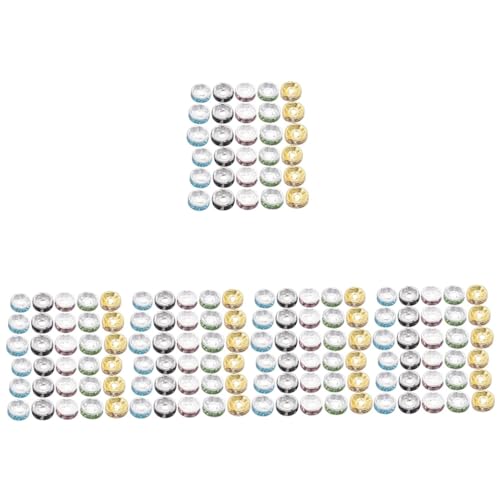 5 Sätze Spacer Perlen Diy Schmuckperlen Für Bastelprojekte Runde Kristallperlen Für Armbänder 300 Stück * 5 von Uonlytech