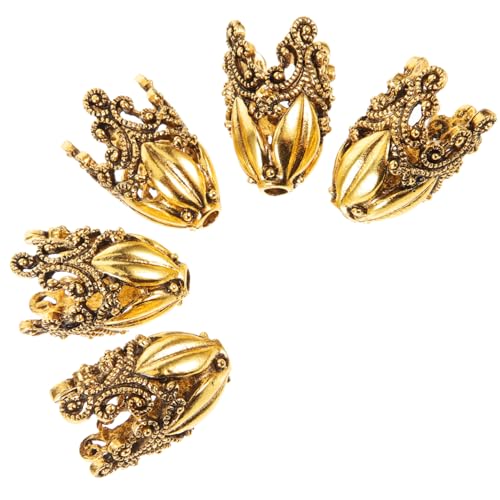 5 Stück Legierungshut Quasten Reiz Schmuck Silberne Quetschperlen Handwerk Silberne Perlen Perlenkappen Herstellung Perlen Zum Basteln Perlenbefunde Endkappe Golden 5 Stück Legierungshut Quasten Reiz Schmuck Silberne Quetschperlen Handwerk Silberne Perlen Perlenkappen Herstellung Perlen Zum Basteln Perlenbefunde Endkappe Golden von Uonlytech